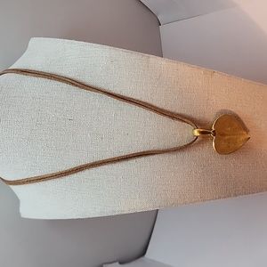 Necklace Gold Metal Heart